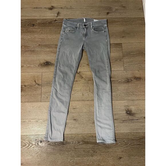 Rag & Bone Womens The Dre Skinny Jeans Tapered Gray Size 26 - Picture 1 of 3